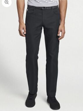 Peter Millar Performance Five-Pocket Pant in Black 36x34 Like New  $ 180
